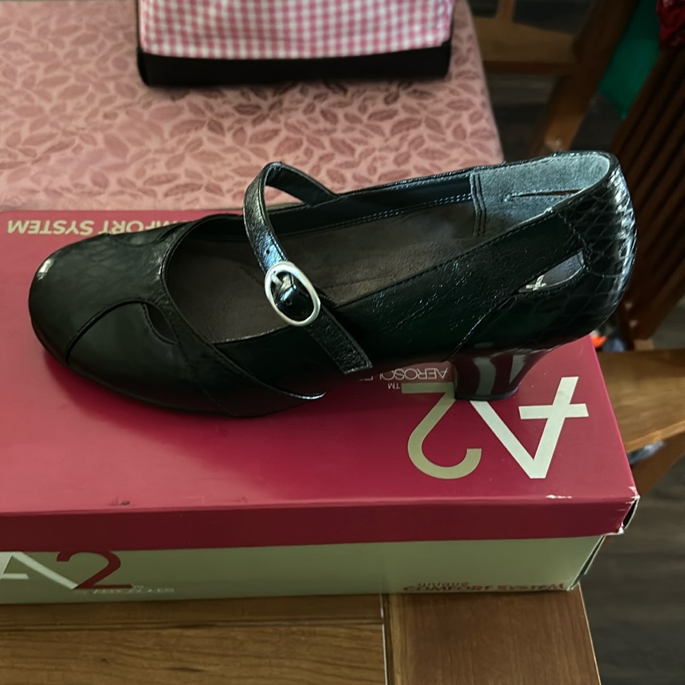 Brand new A2 Marimba shoes in Black Lizard.
